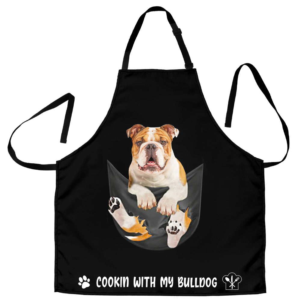 Bulldog2 Cookin' With Me Apron