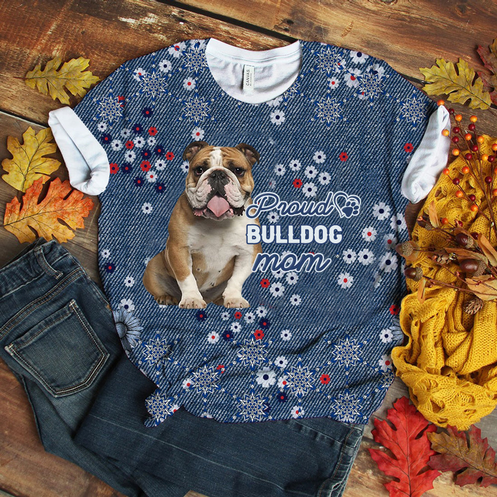 Bulldog Pround Mom T-shirt