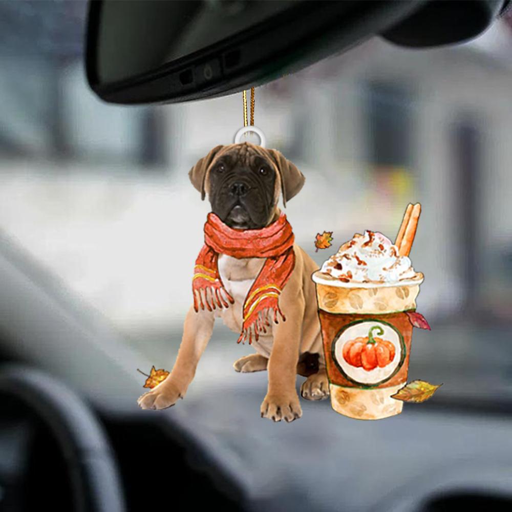 Bullmastiff 1-Pumpkin Spice Kinda-Two Sided Ornament