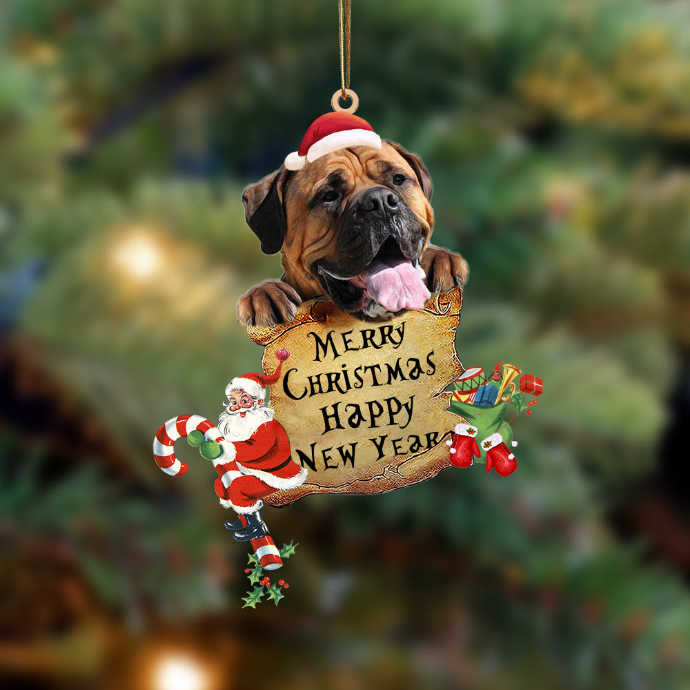 Bullmastiff-Christams & New Year Two Sided Ornament