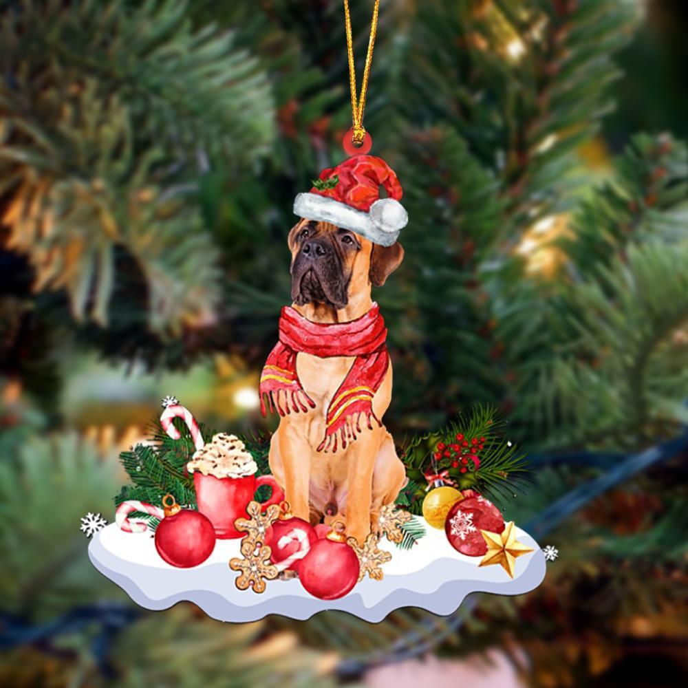 Bullmastiff 3-Better Christmas Hanging Ornament
