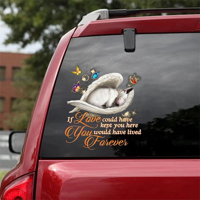 Bull terrier Sleeping Angel Lived Forever Decal