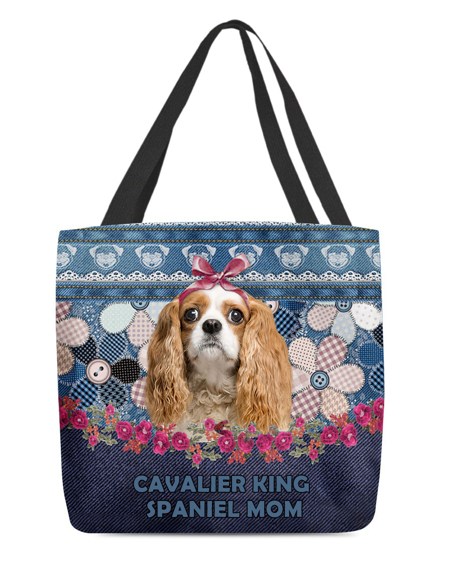 CAVALIER KING SPANIEL-Flower Jean Gift for you-Cloth Tote Bag