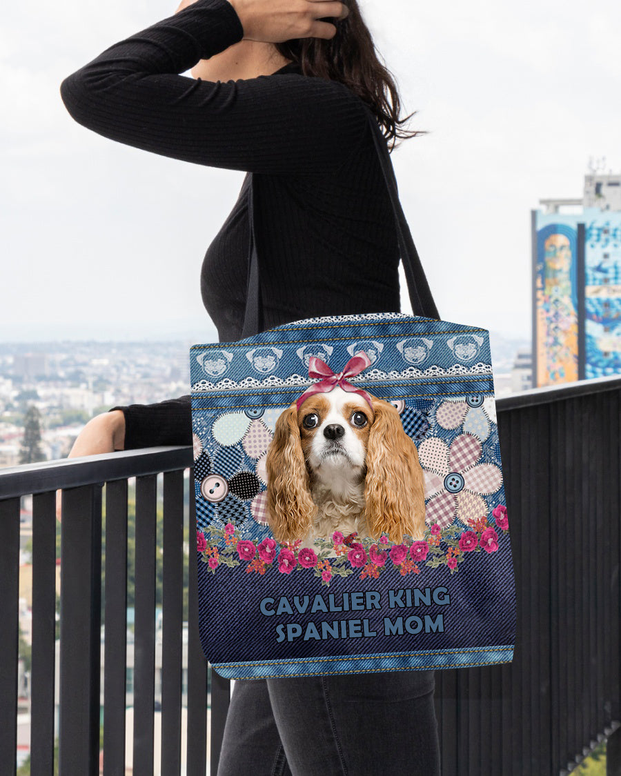 CAVALIER KING SPANIEL-Flower Jean Gift for you-Cloth Tote Bag