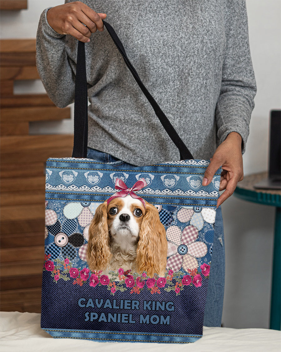 CAVALIER KING SPANIEL-Flower Jean Gift for you-Cloth Tote Bag