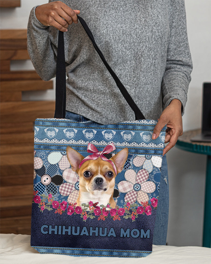 CHIHUAHUA (3)-Flower Jean Gift for you-Cloth Tote Bag