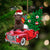 CHOCOLATE Labrador-Pine Truck Hanging Ornament