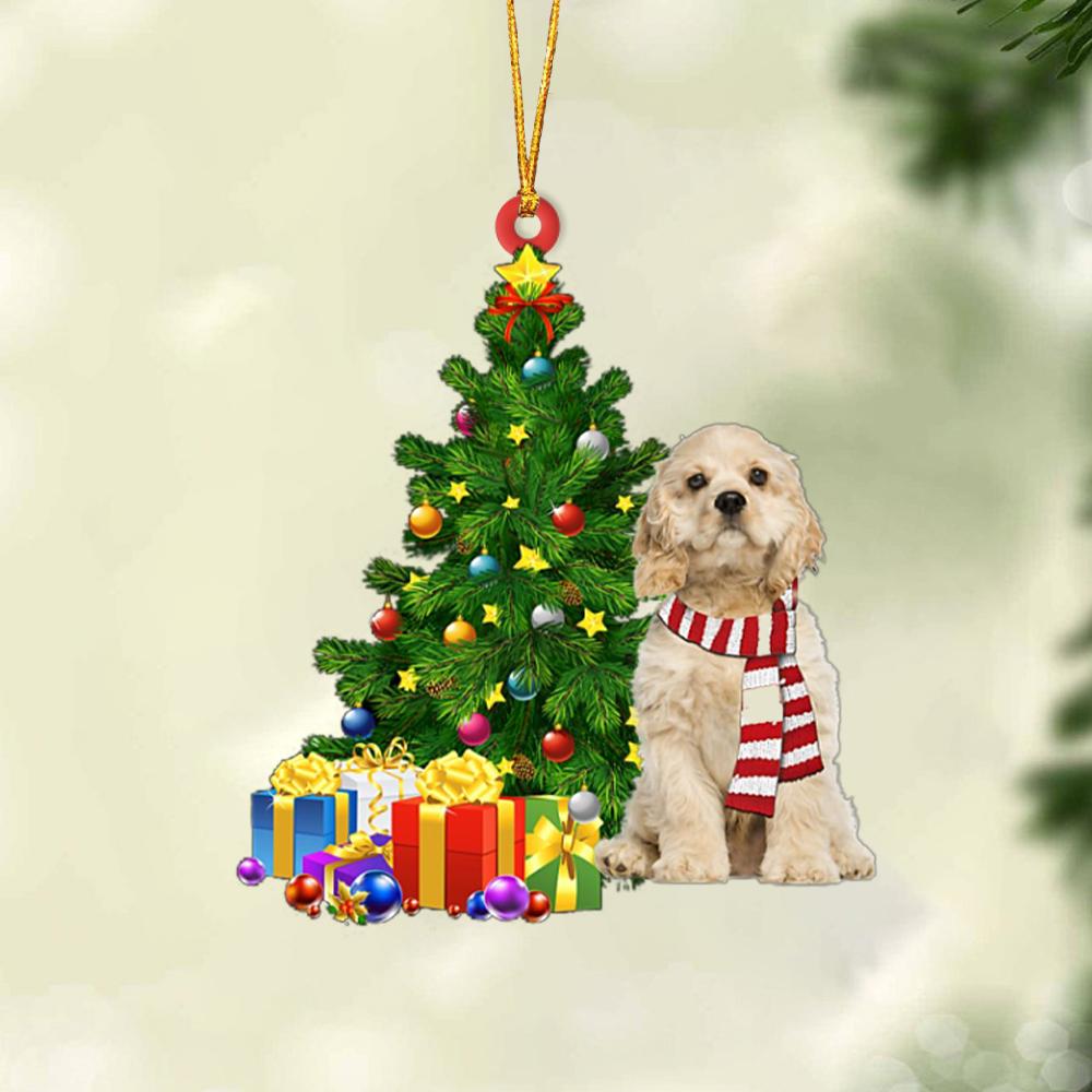 CREAM American Cocker Spaniel-Christmas Star Hanging Ornament