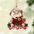 CREAM Toy Poodle-Red Boot Hanging Ornament