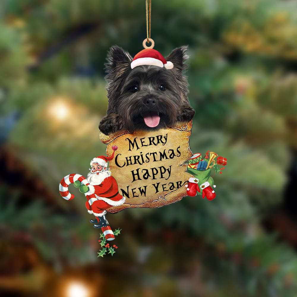 Cairn Terrier-Christams &amp; New Year Two Sided Ornament