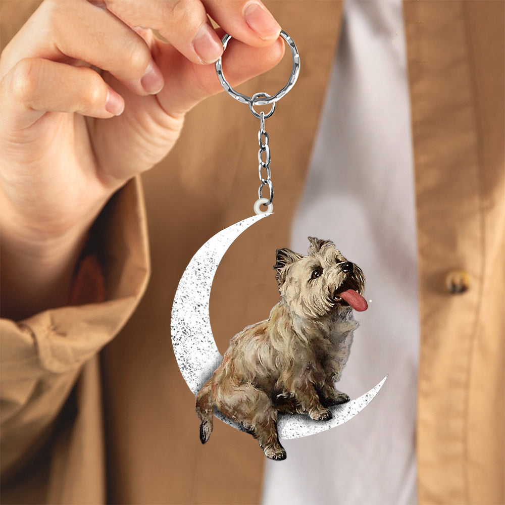 Cairn Terrier-Sit On The Moon Keychain