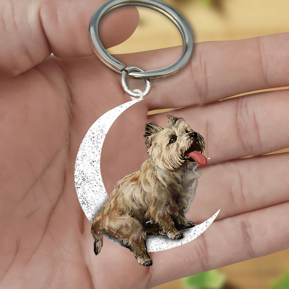 Cairn Terrier-Sit On The Moon Keychain