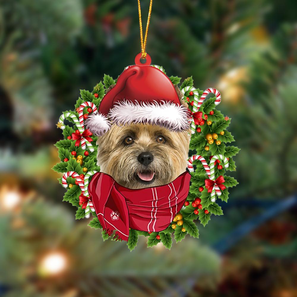 Cairn Terrier 1-Xmas Bandana Hanging Ornament