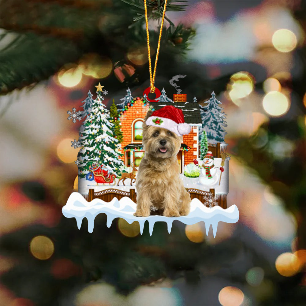 Cairn Terrier 1-Xmas House-Two Sided Ornament