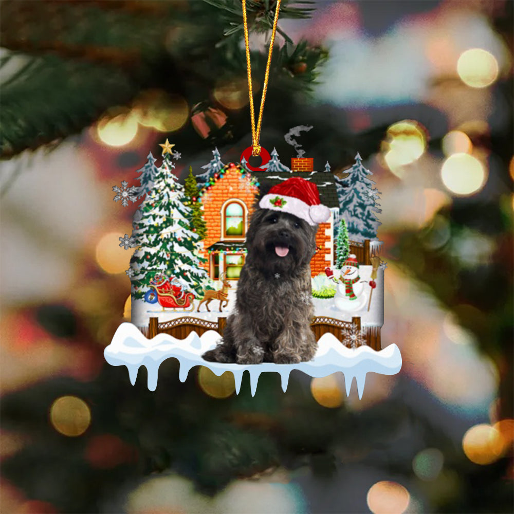 Cairn Terrier 2-Xmas House-Two Sided Ornament