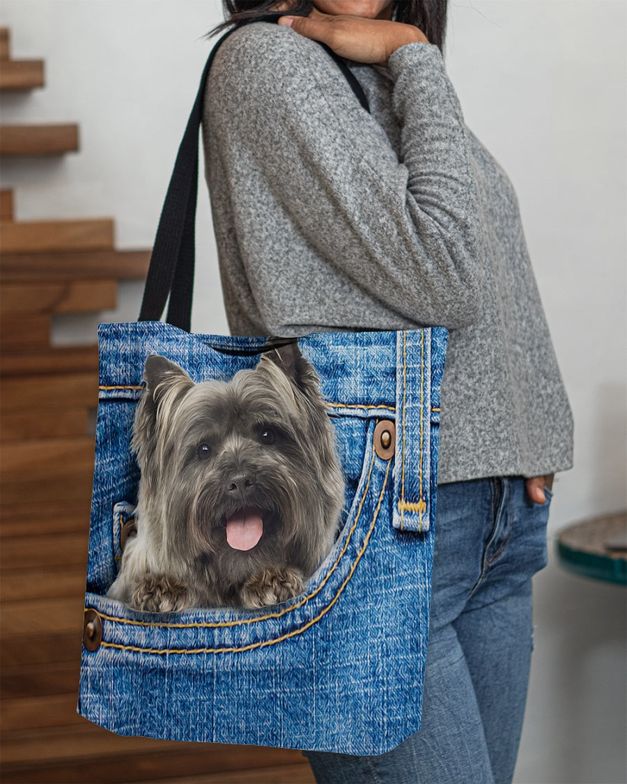 Cairn Terriers-in pocket-Cloth Tote Bag