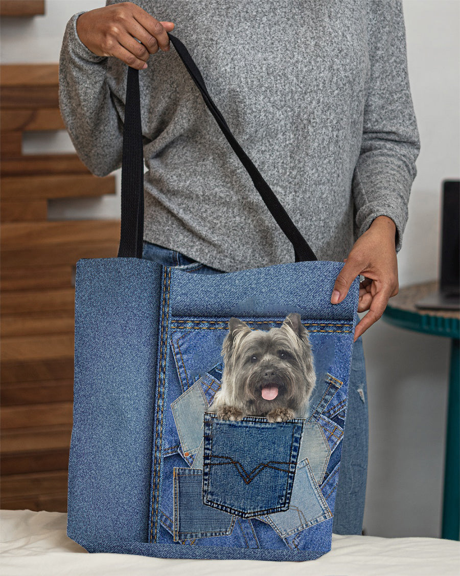 Cairn Terriers-in pocket2-Cloth Tote Bag