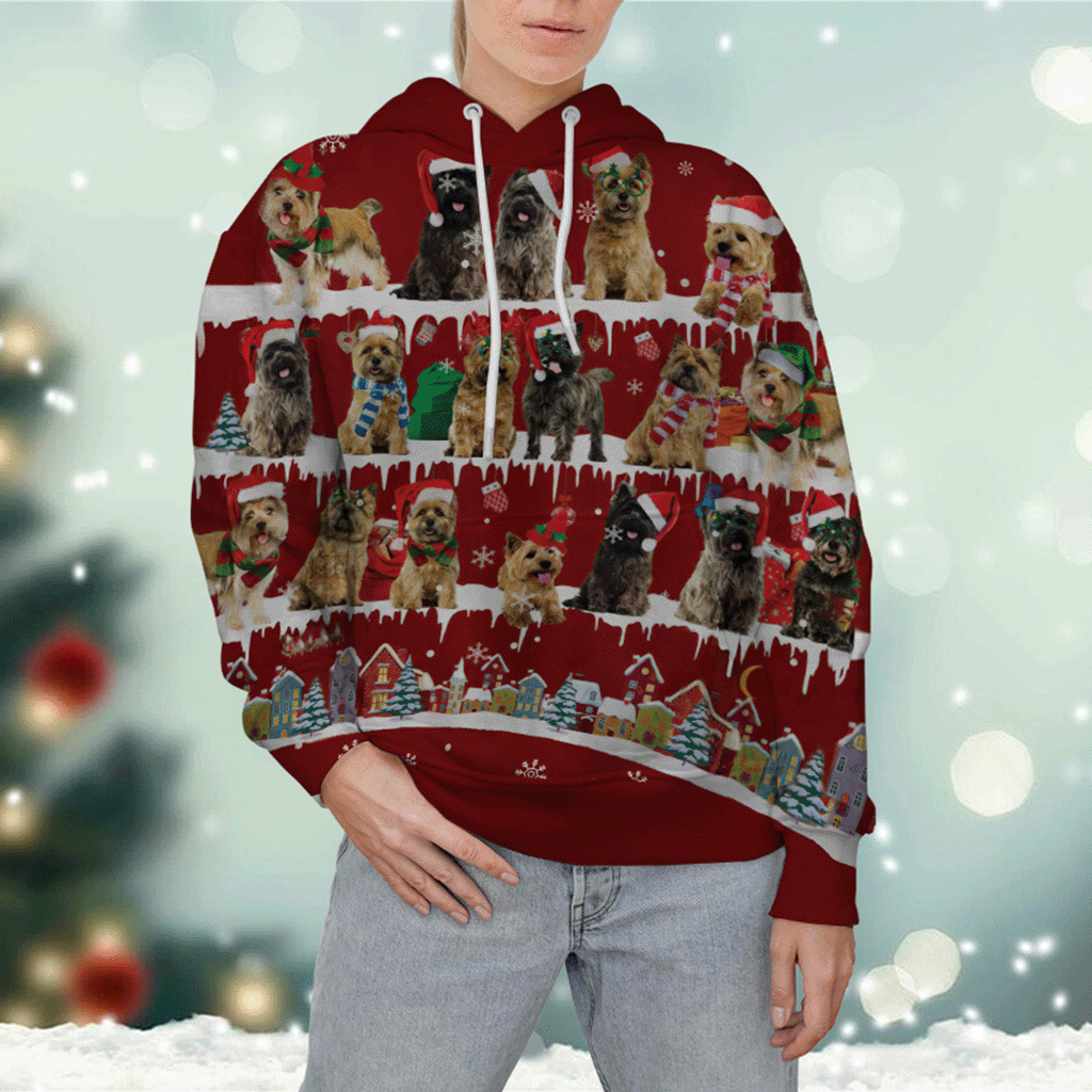 Cairn Terrier - Snow Christmas - 3D Hoodie