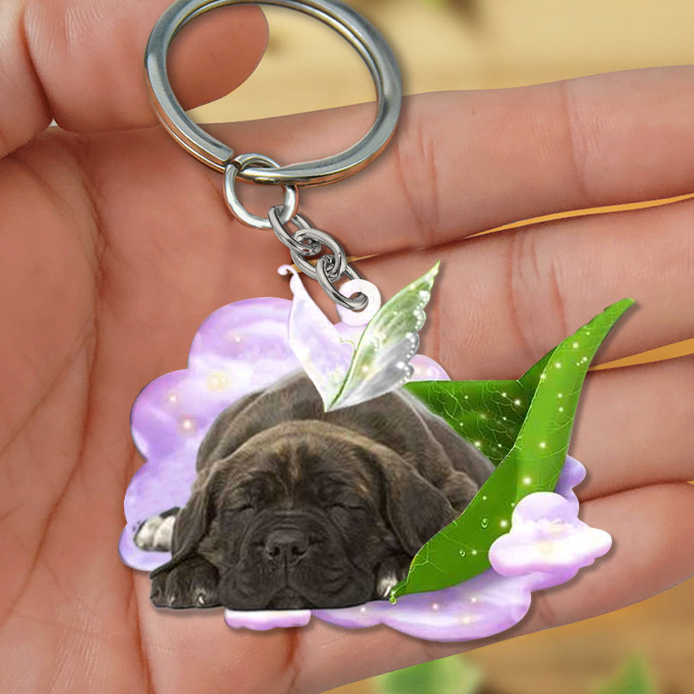 Cane Corso-Sleep On Fallen Leaves Flat Acrylic Keychain