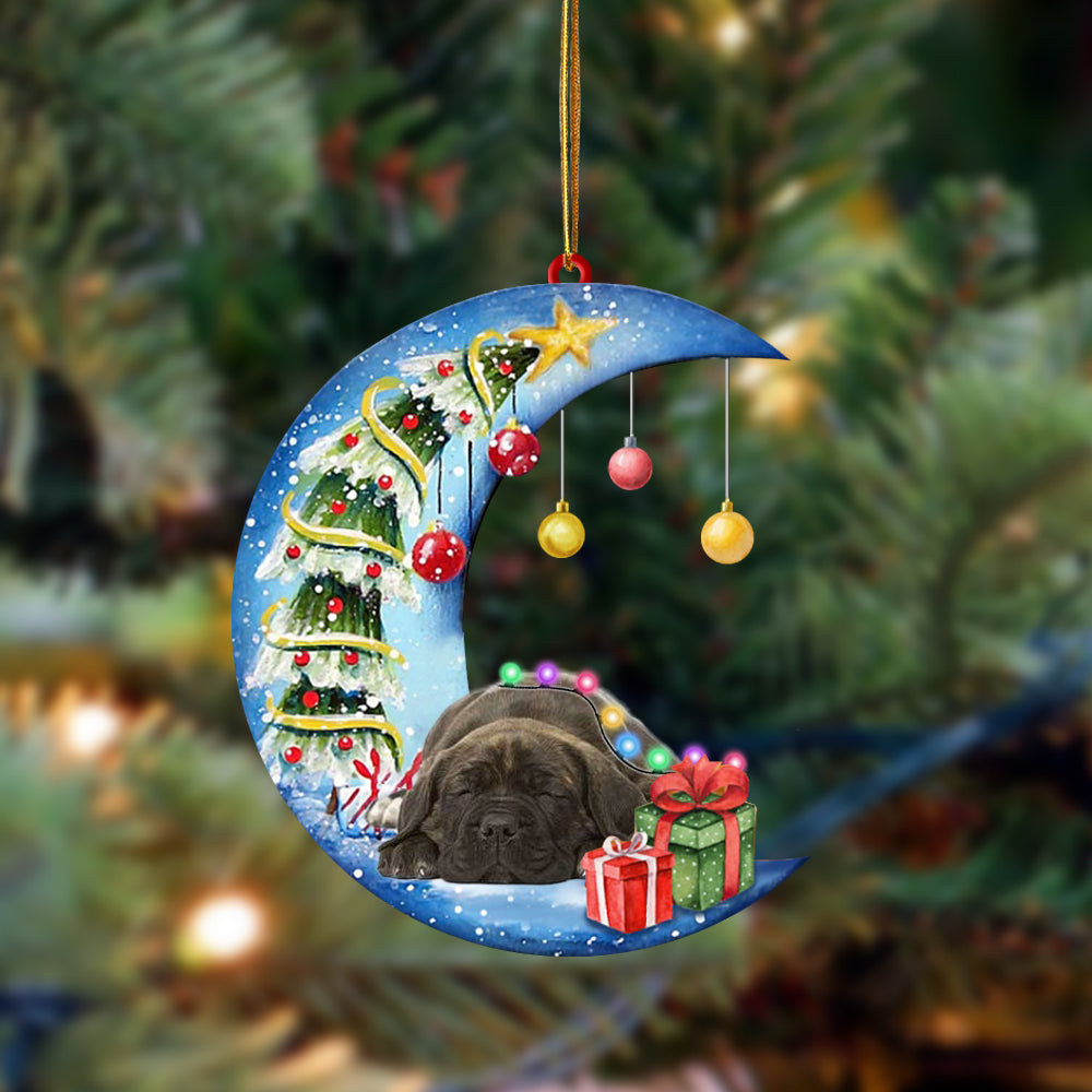 Cane Corso-Sleep On The Moon Christmas Two Sided Ornament