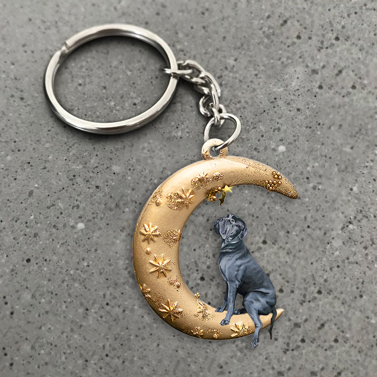 Cane corso-Dog &amp; Moon Flat Acrylic Keychain
