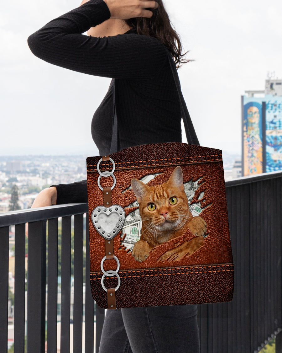 Cat-Let Me Go Out -Cloth Tote Bag