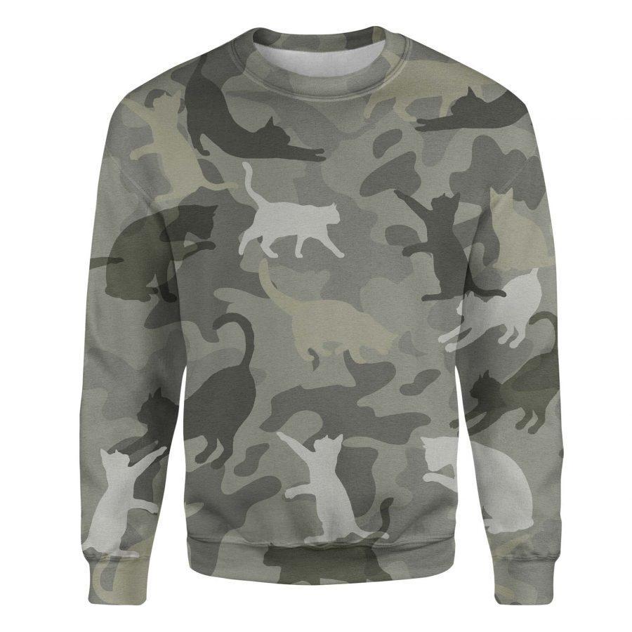 Cat - Camo - Premium Sweatshirt