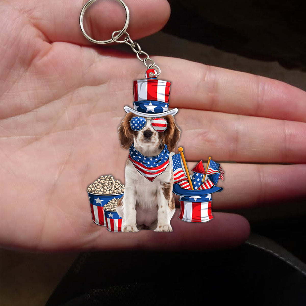 Cavalier King Charles Spaniel 2-July Stuff Flat Acrylic Keychain