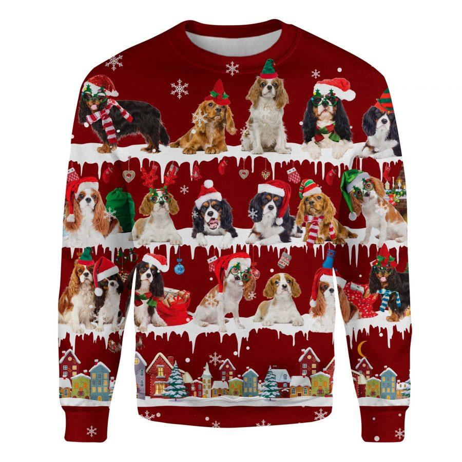 Cavalier King Charles Spaniel - Snow Christmas - Premium Sweatshirt
