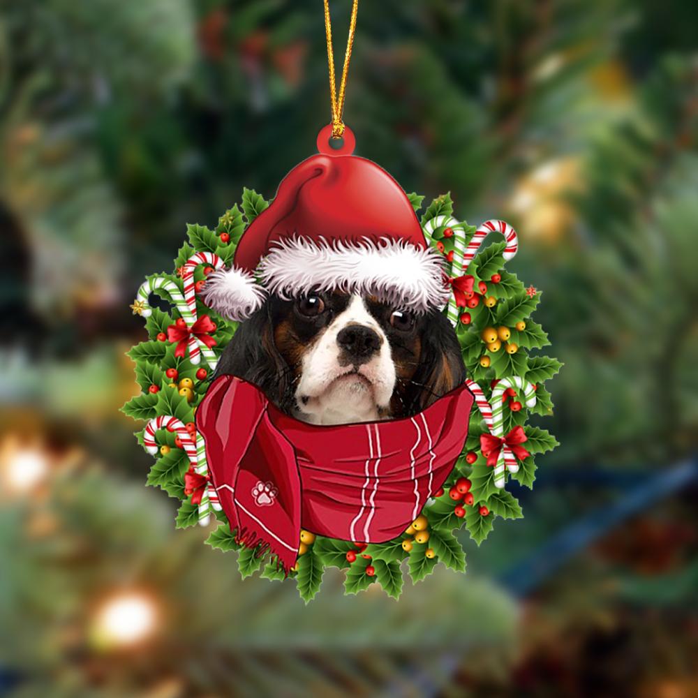 Cavalier King Charles Spaniel 3-Xmas Bandana Hanging Ornament