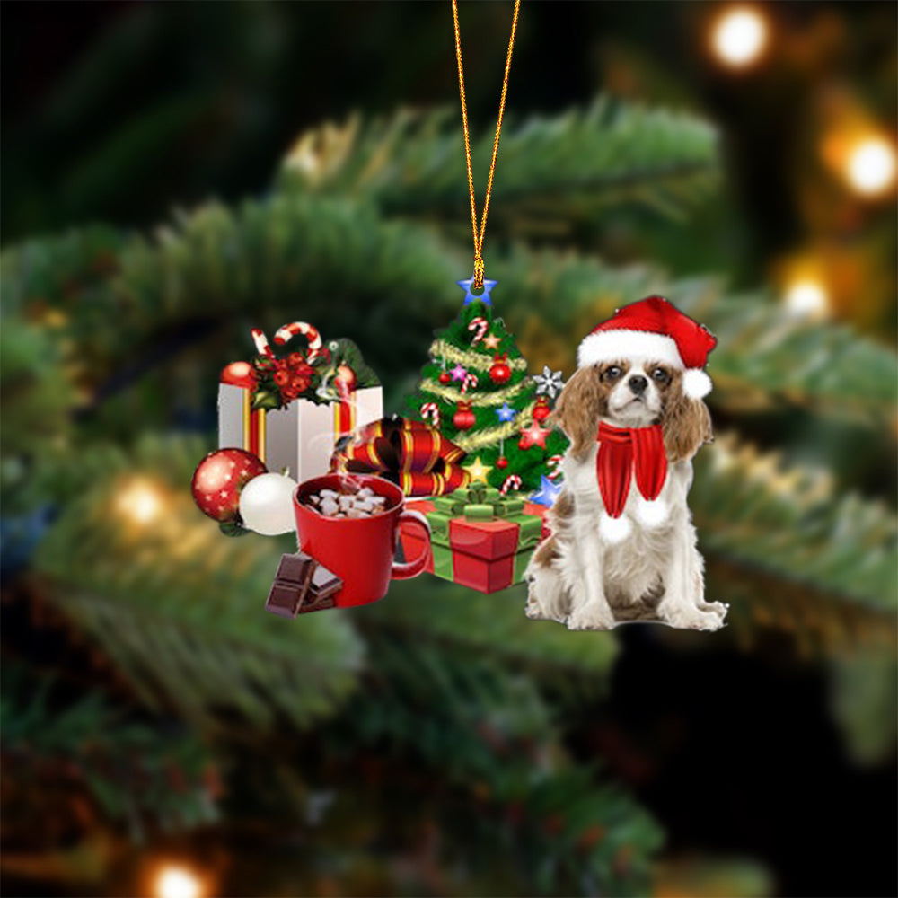 Cavalier King Charles Spaniel-Christmas girl-Two Sided Ornament