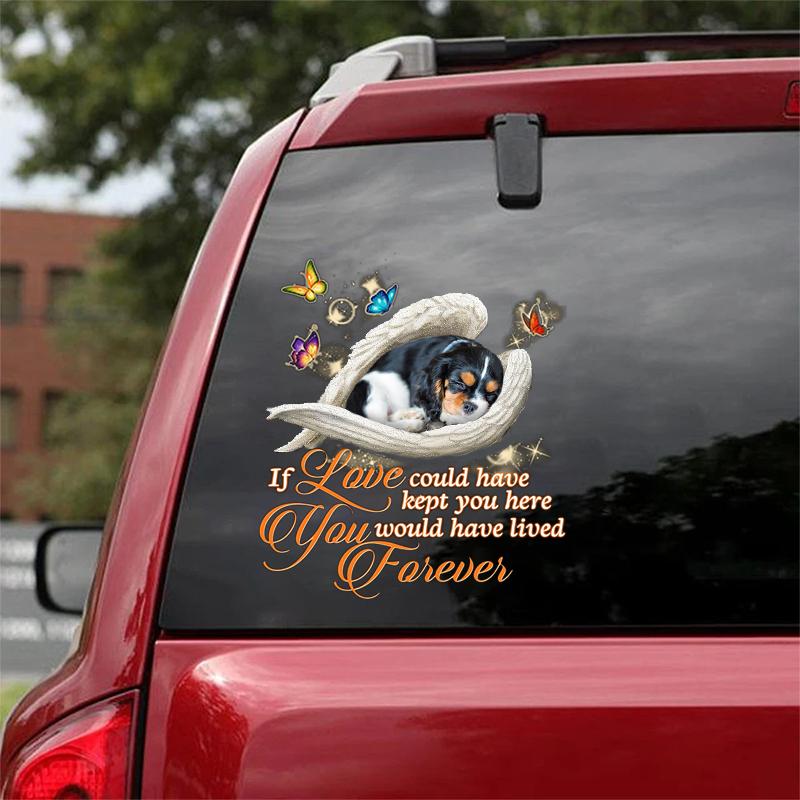 Cavalier King Charles Spaniel (2) Sleeping Angel Lived Forever Decal
