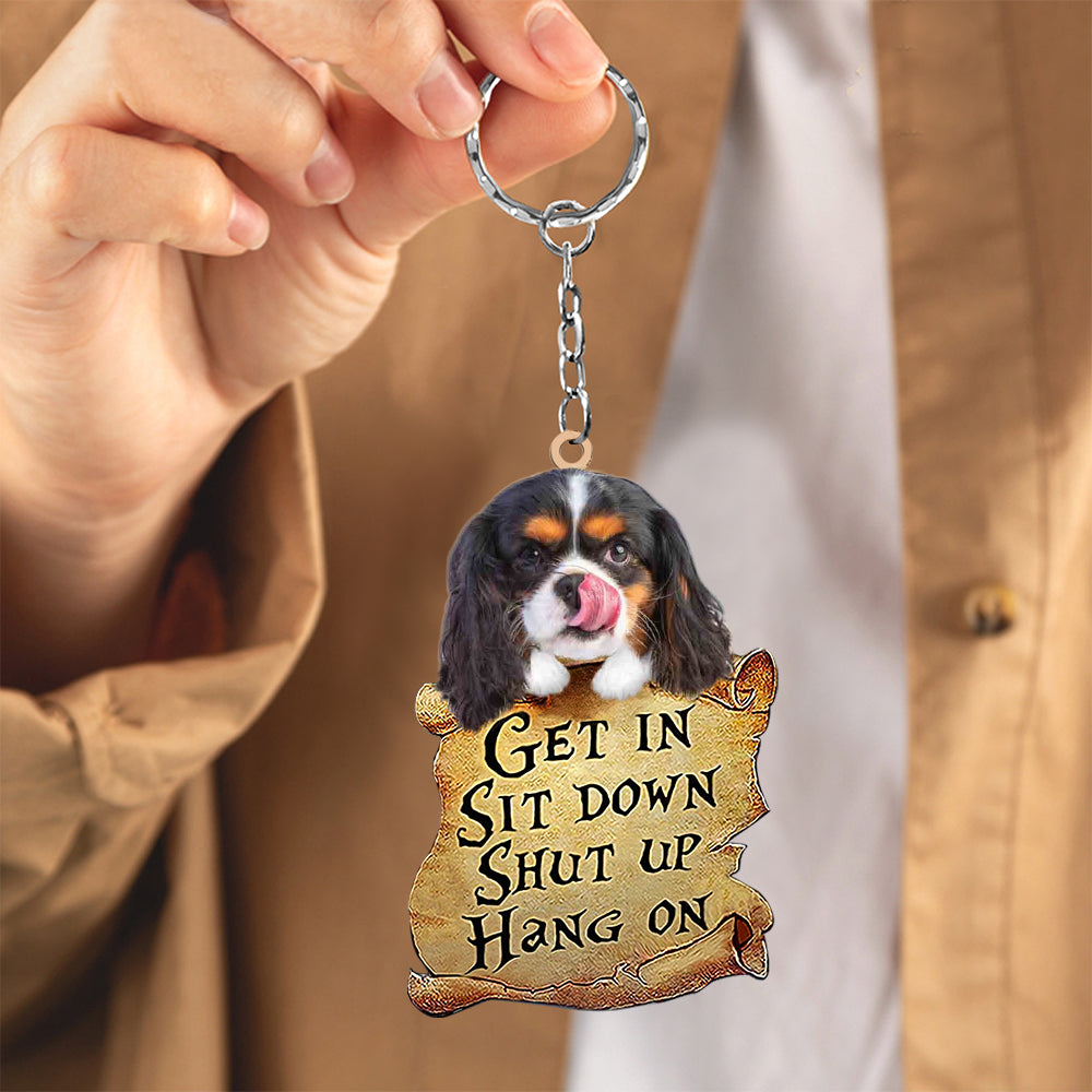 Cavalier King Charles Spaniel get in Keychain
