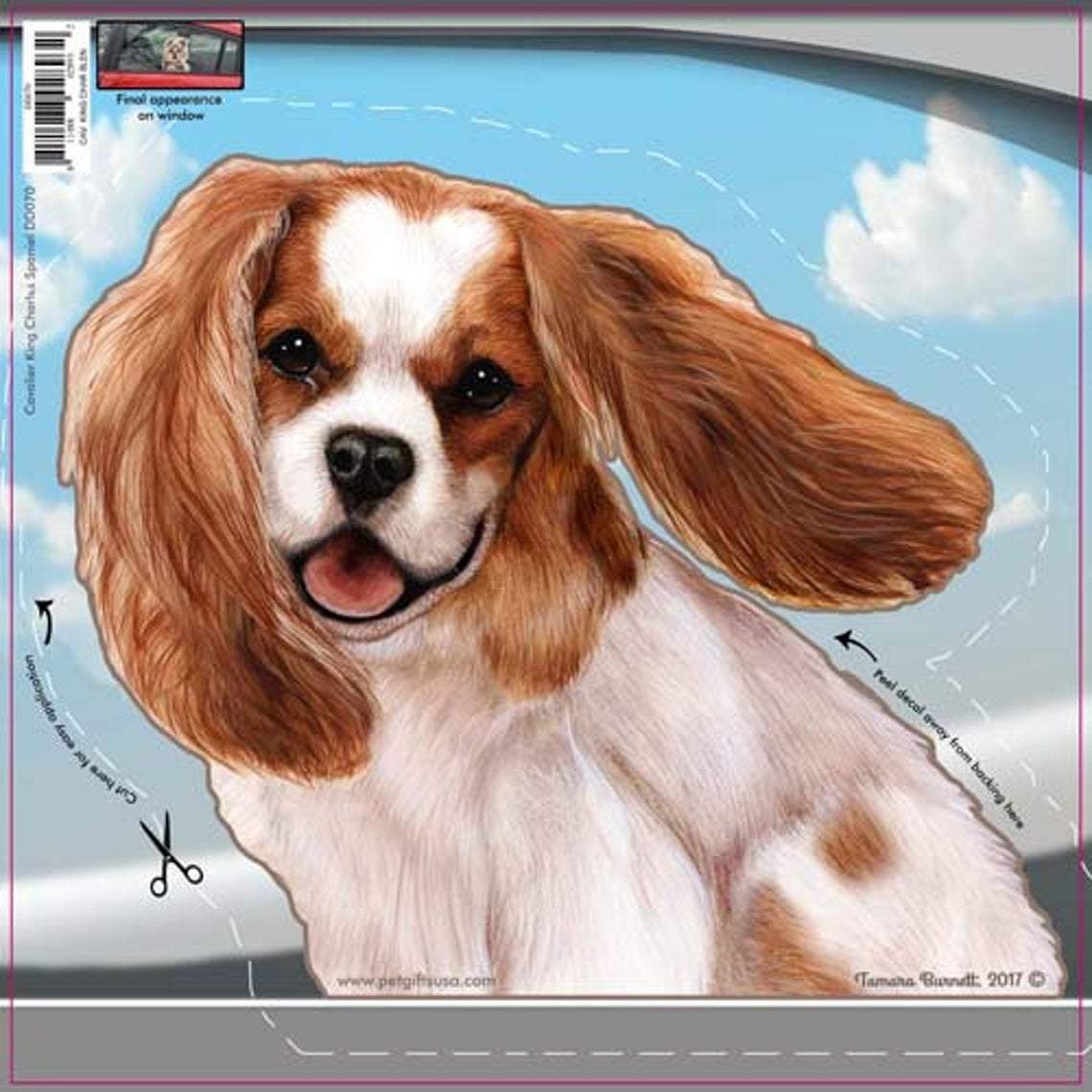 Cavalier King Charles-On The Move Window Car Sticker