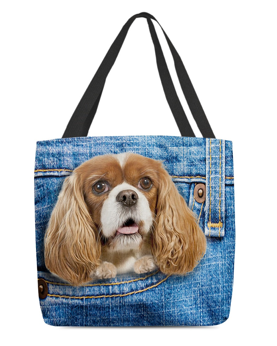 Cavalier king spaniel-in pocket-Cloth Tote Bag