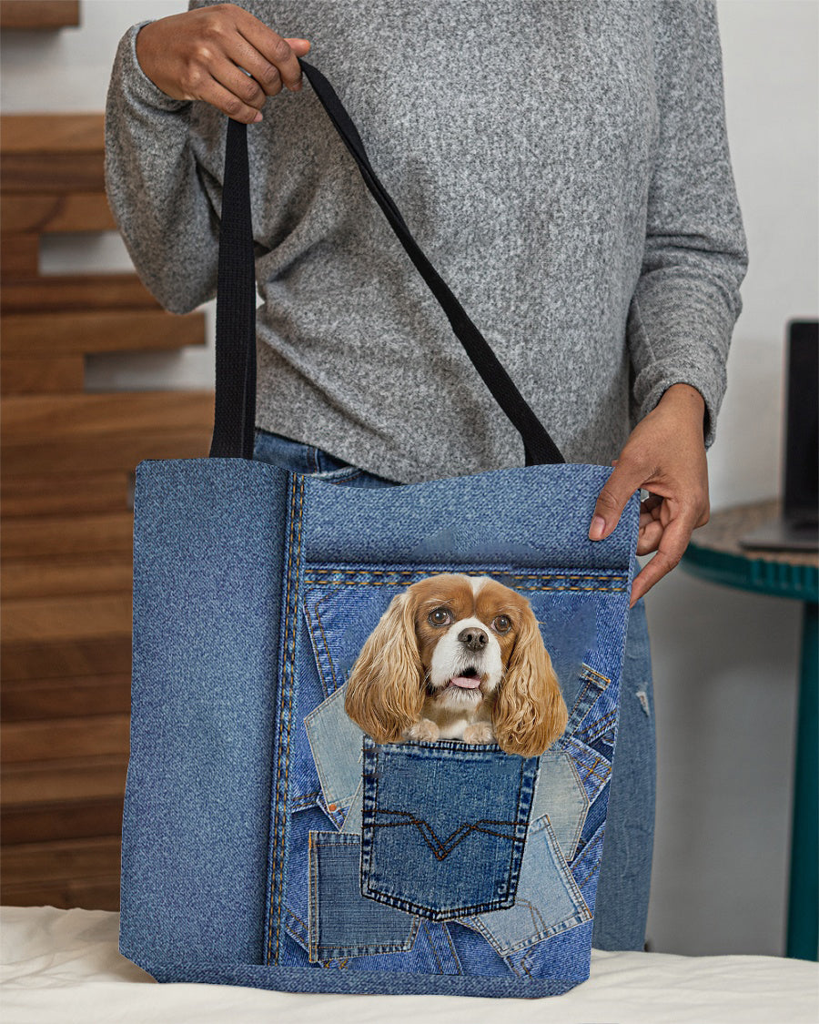 Cavalier king spaniel-in pocket2-Cloth Tote Bag
