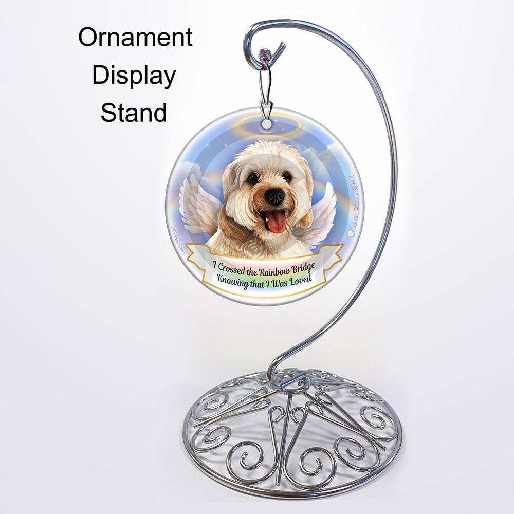 Rainbow Bridge Memorial-Cavapoo Blonde Porcelain Hanging Ornament