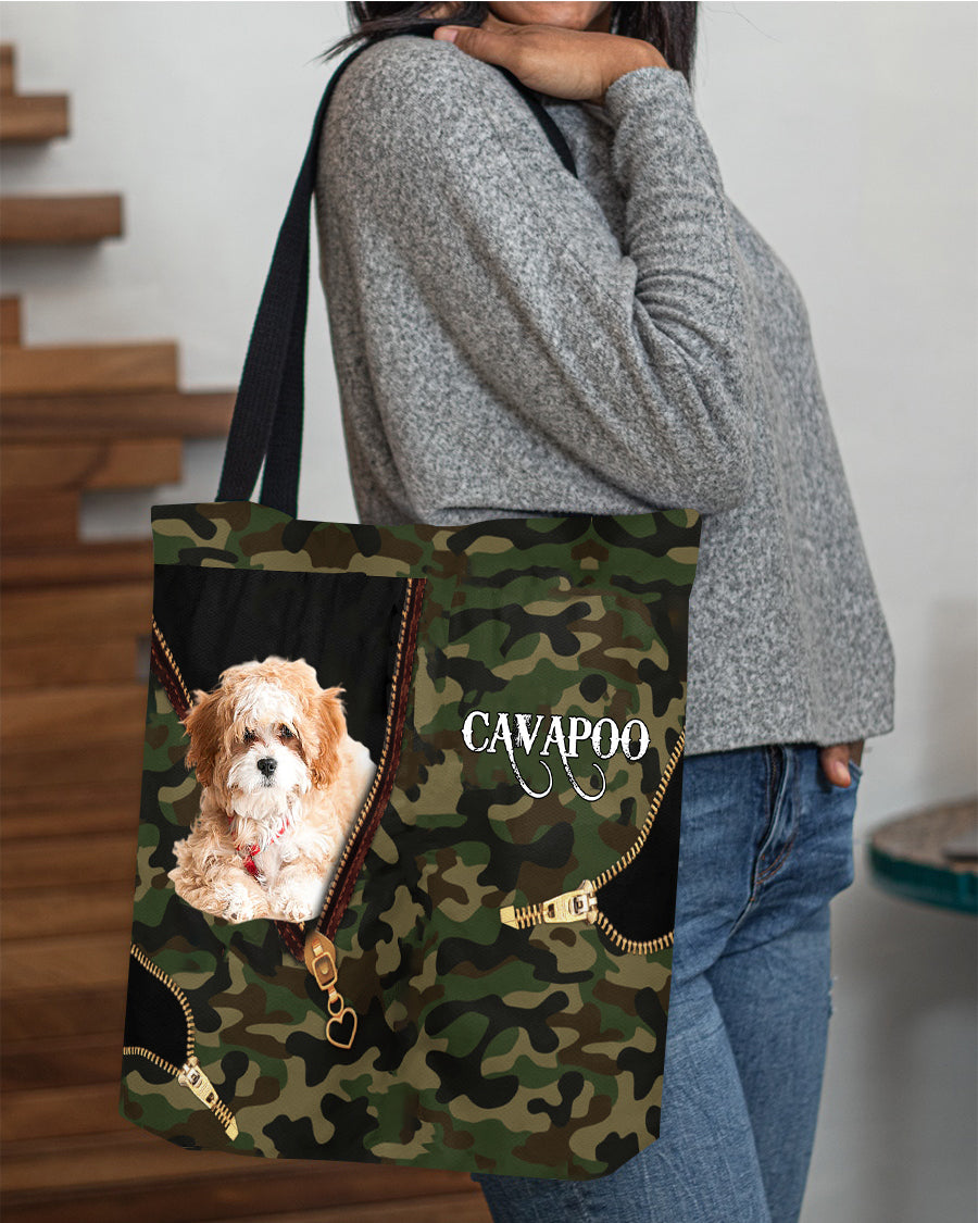 Cavapoo Rucksack Cavapoo Camo Cloth Tote Bag - Noodever