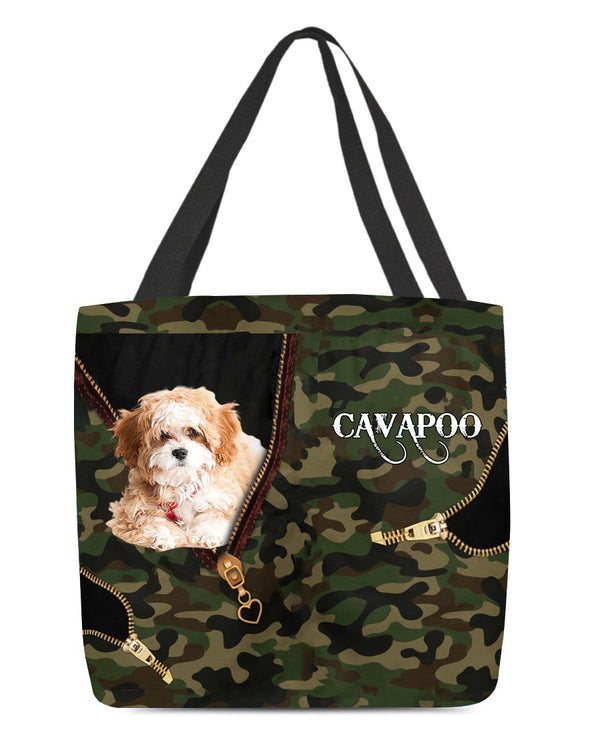 Cavapoo Rucksack Cavapoo Camo Cloth Tote Bag - Noodever