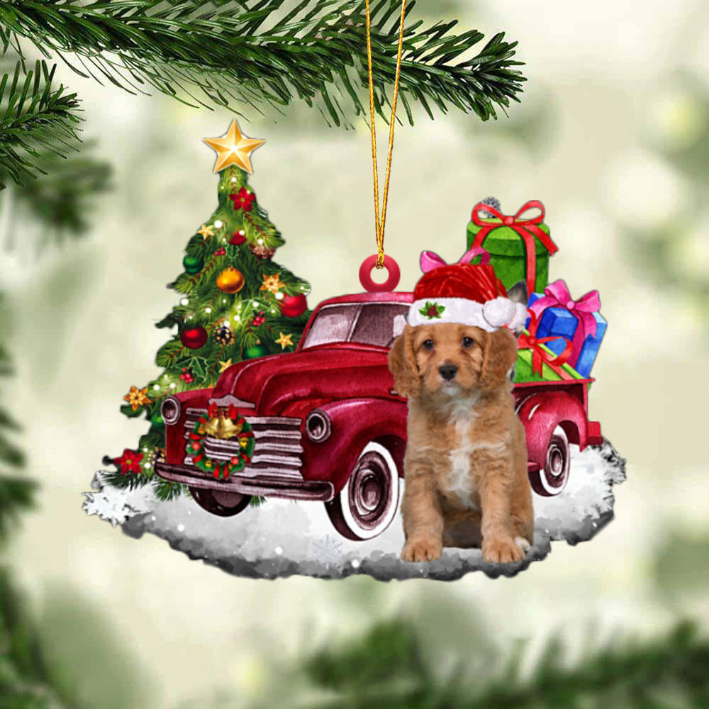 Cavapoo Tis The Season Two Sided Ornament