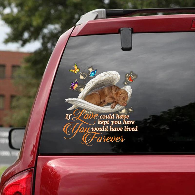 Chesapeake Bay Retriever Sleeping Angel Lived Forever Decal