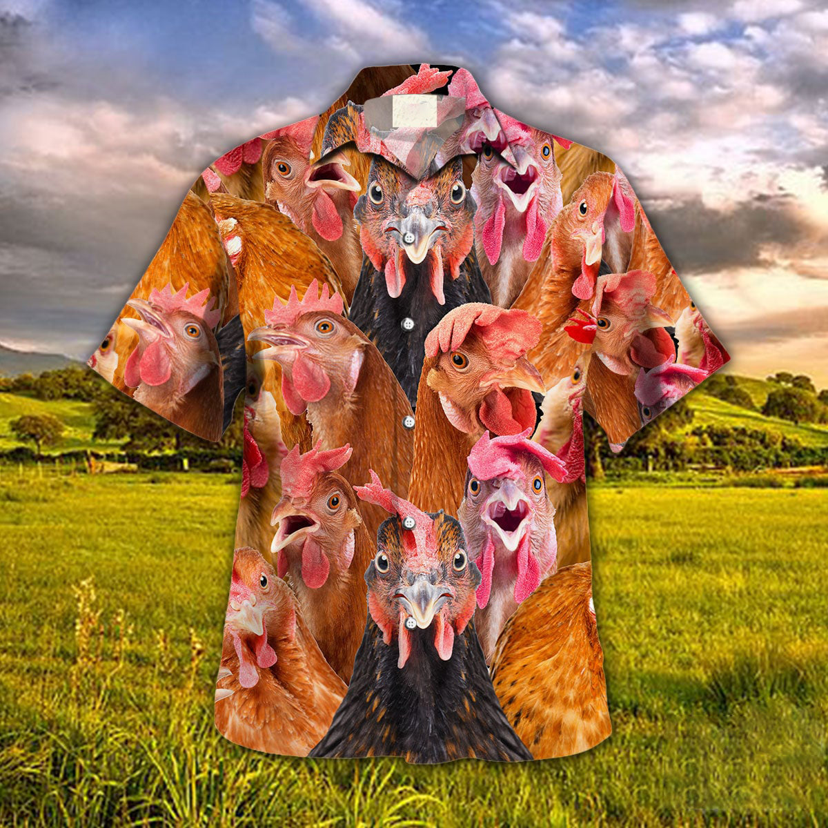 Chicken Flock Hawaiian Shirt