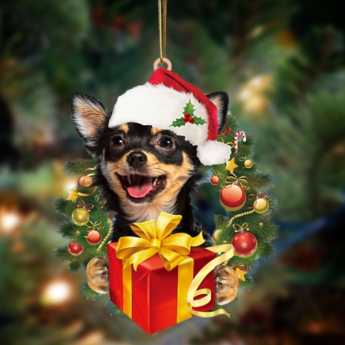 Chihuahua-Dogs give gifts Hanging Ornament