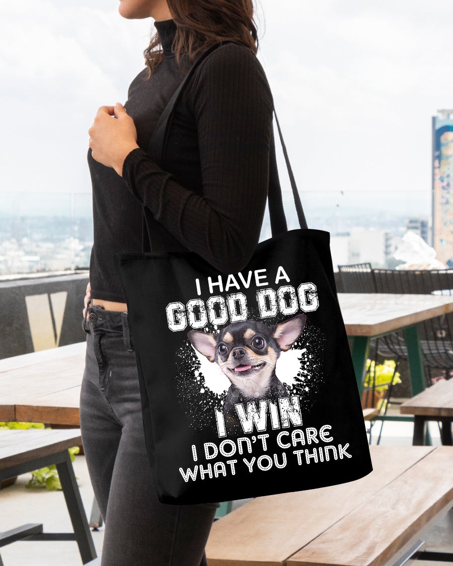Chihuahua-I Win Cloth Tote Bag