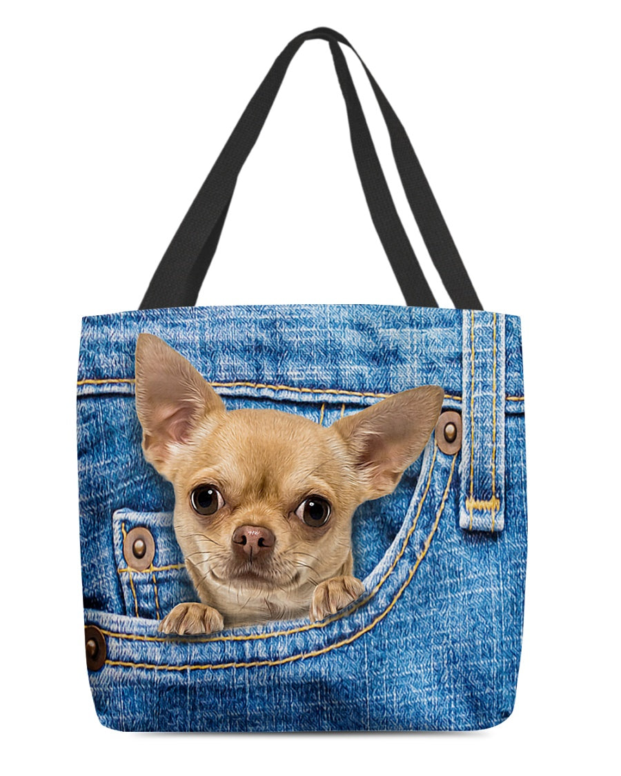 Chihuahua-in pocket-Cloth Tote Bag