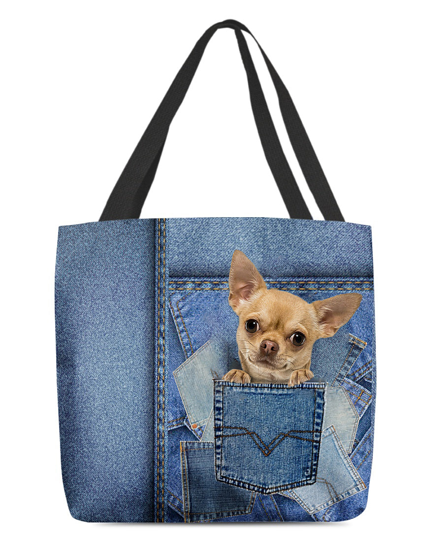 Chihuahua-in pocket2-Cloth Tote Bag