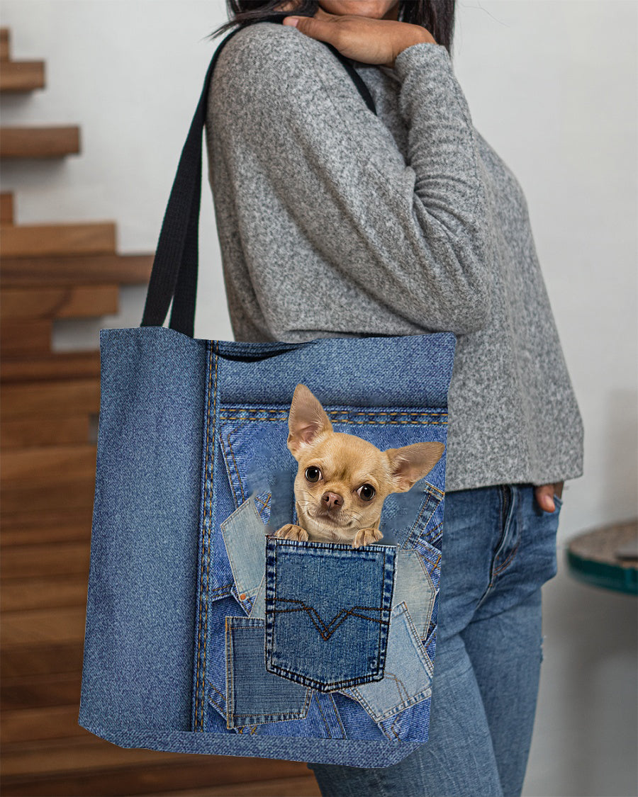 Chihuahua-in pocket2-Cloth Tote Bag