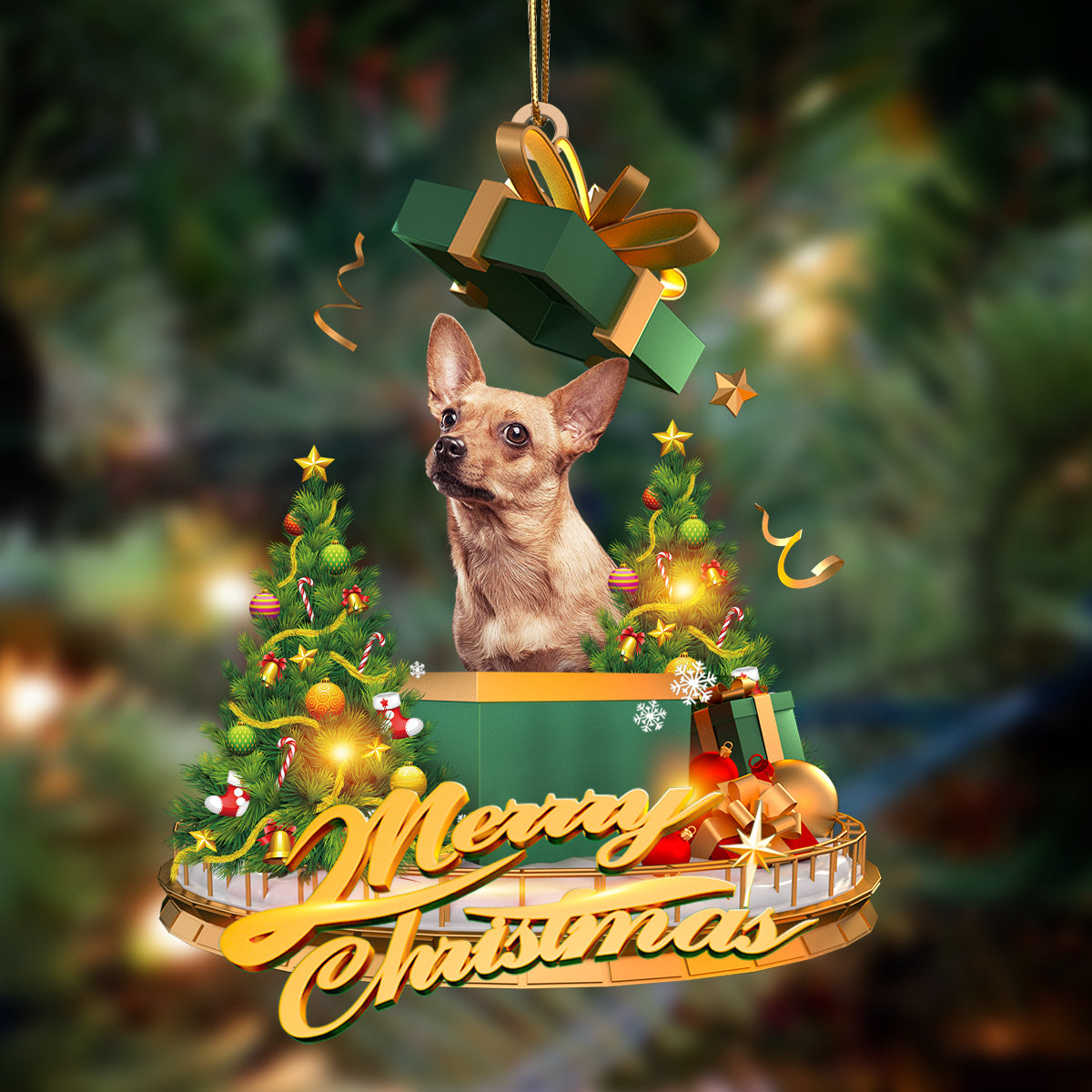 Chihuahua2-Christmas Gifts&dogs Hanging Ornament