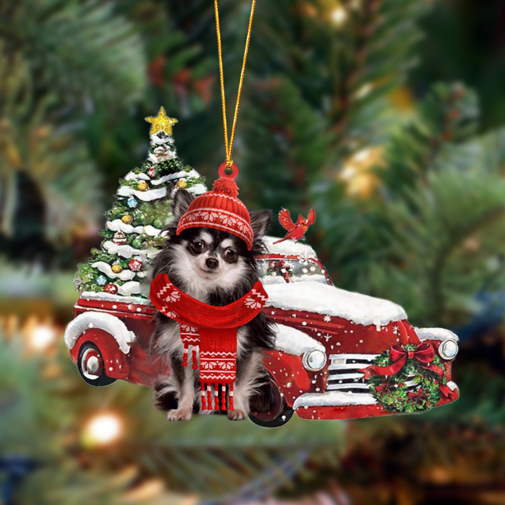 Chihuahua 6-Christmas Car Two Sided Ornament