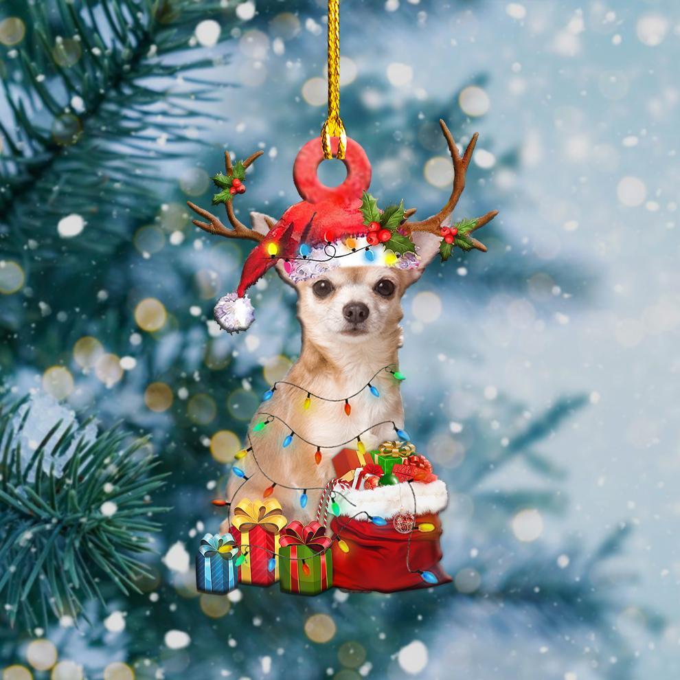 Chihuahua Christma  Shape Ornament